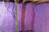 purple spray foam insulation in basement walls