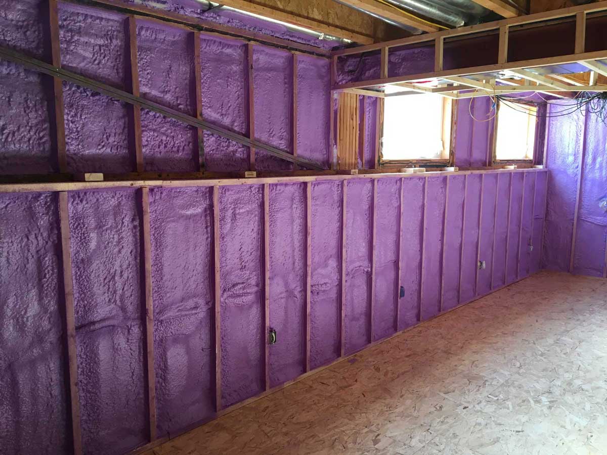 Basement With Spray Foam, Rigid Insulation Interior Basement Wall